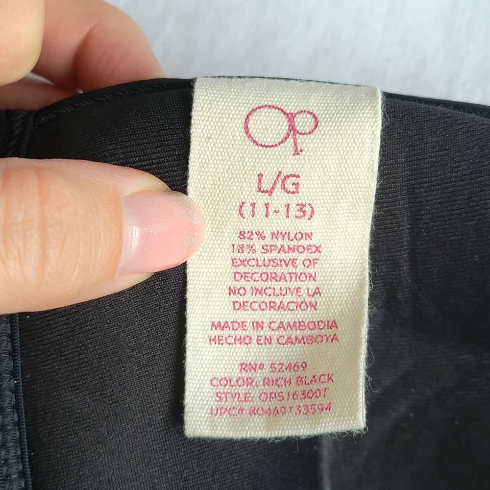 Push up OP Bikini Top Triangle Halter Black L - Picture 3 of 4